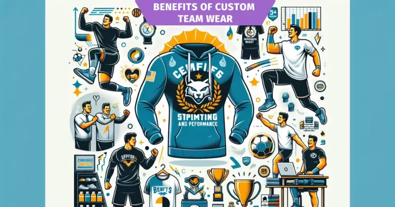 Illustration text and elements of The Benefits of Custom Team Wear