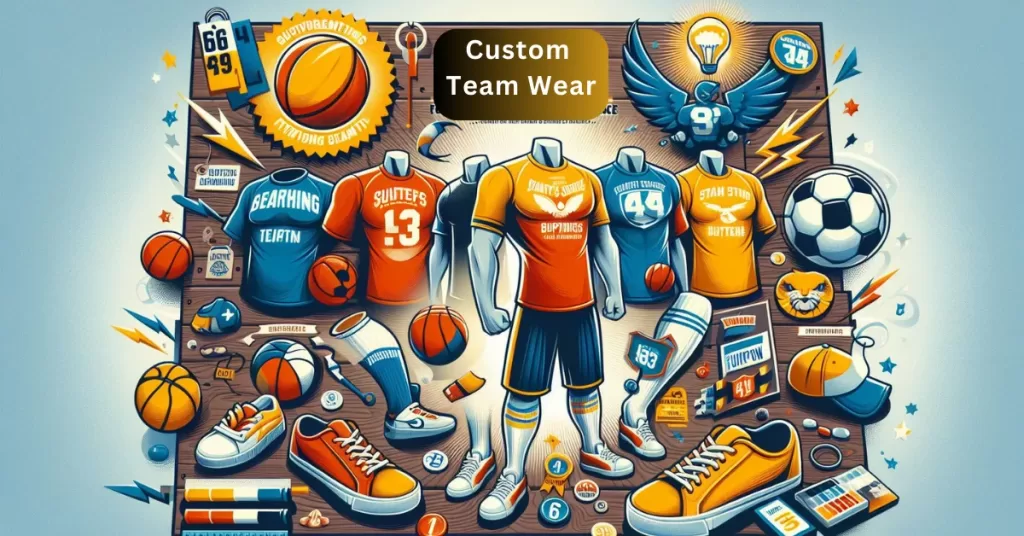 A text with Custom Team Wear