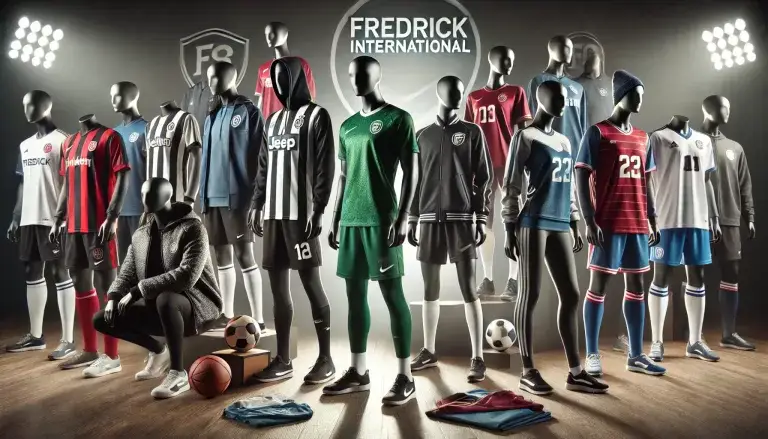 Athletes wearing custom sportswear from Fredrick International with unique designs and logos.