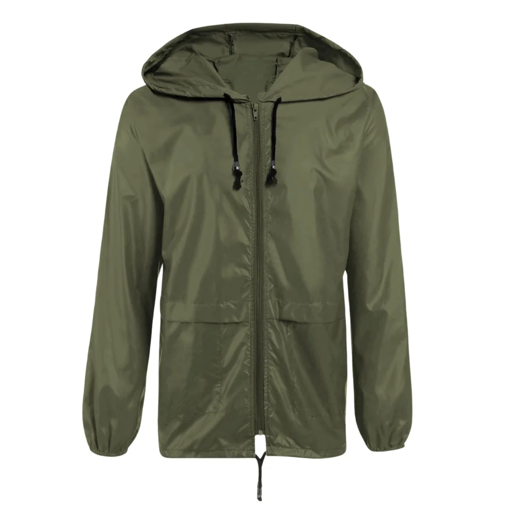 main image for size chart Fredrick Men's Packable Rain Jacket.