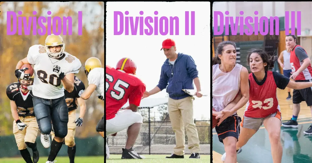 Collage of athletes in different sports across divisions.