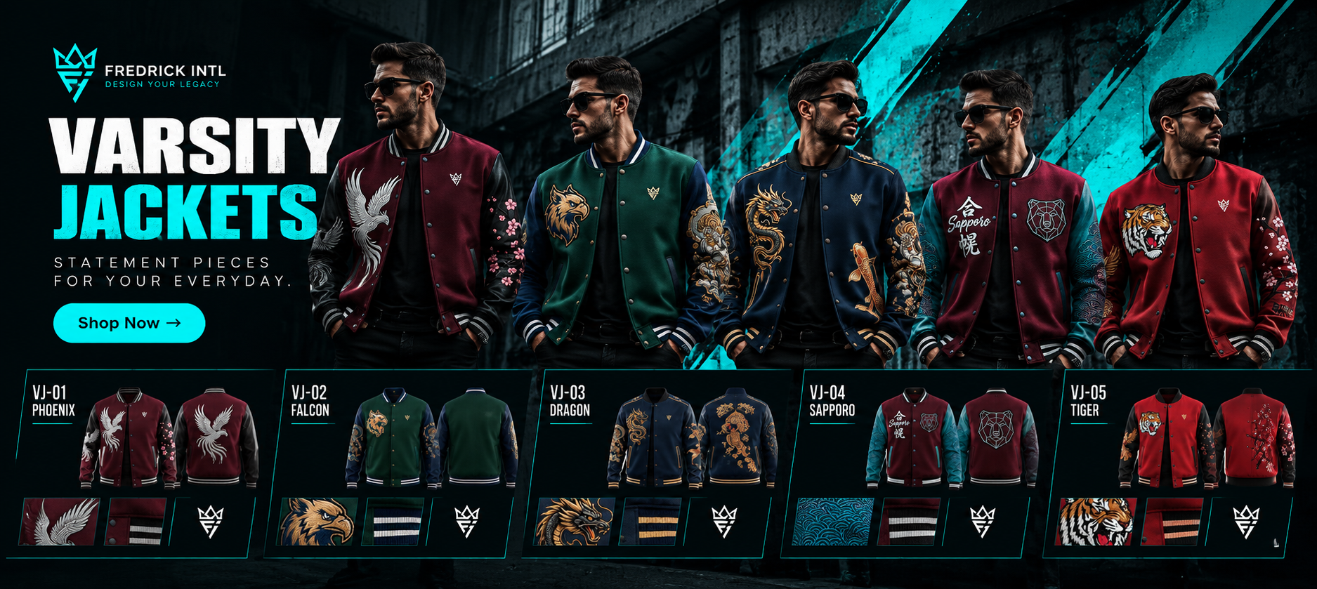 Varsity Legacy_ Teal Streetwear Collection